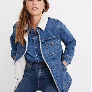 The Oversized Jean Jacket in Donaway Wash: Sherpa Edition